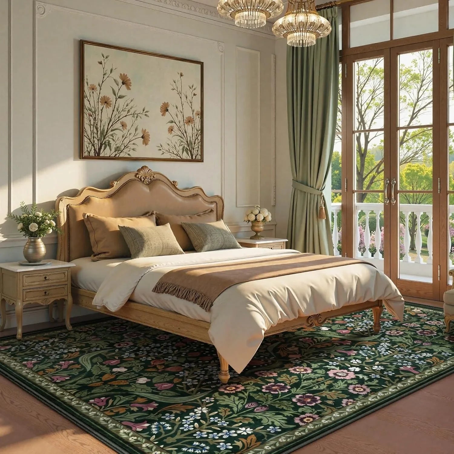 Tapis Floral Coloré et Doux – Référence : 823564