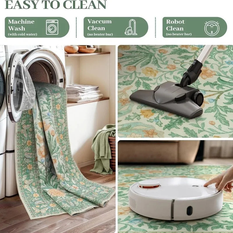 Tapis Floral Papillon Doux et Antidérapant – Référence : 582374