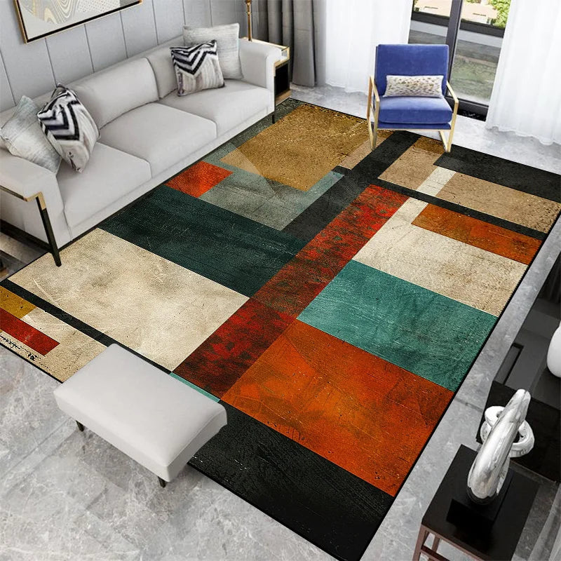 Tapis Géométrique Nordique Doux et Antidérapant – Référence : 583472