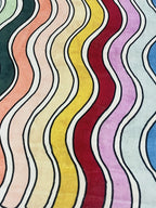 Tapis Géométrique Arc-en-Ciel Doux et Antidérapant – Référence : 482356