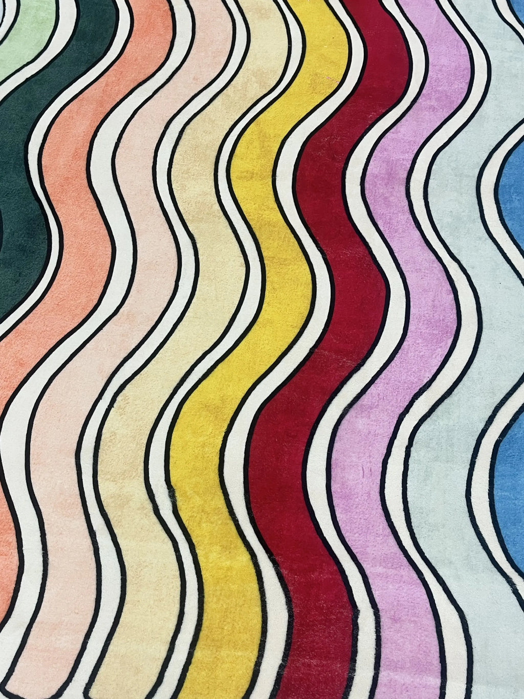 Tapis Géométrique Arc-en-Ciel Doux et Non-Glissant – Référence : 582341