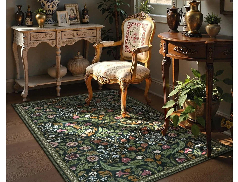 Tapis Floral Bohemian et Coloré pour Salon – Référence : 763521