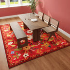 Tapis Floral Rétro Lavable Machine et Doux – Référence : 483216
