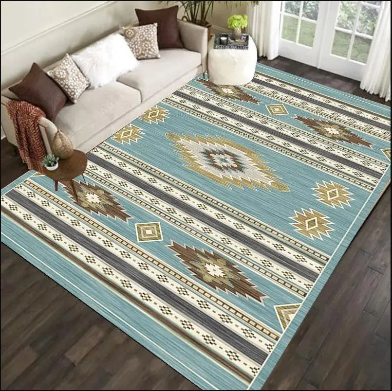 Tapis Bohème / Oriental Velours Antidérappant et Lavable – Référence : 582461
