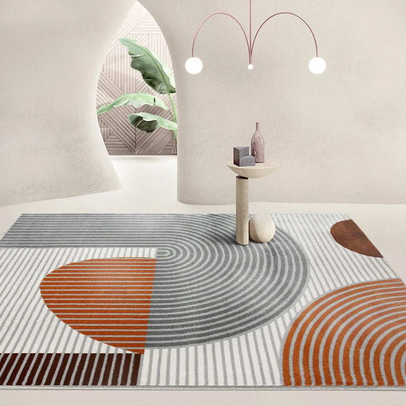 Tapis Géométrique Rayé et Lavable – Référence : 572839