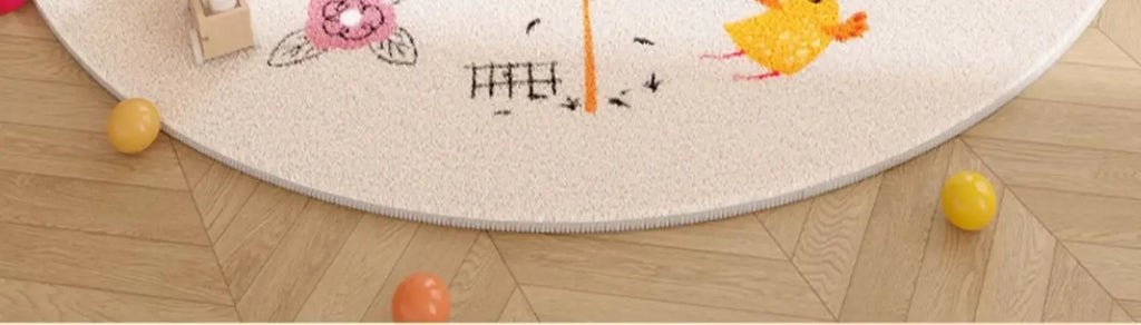 Tapis Rond Enfant Ludique Géométrique - Référence : 104693