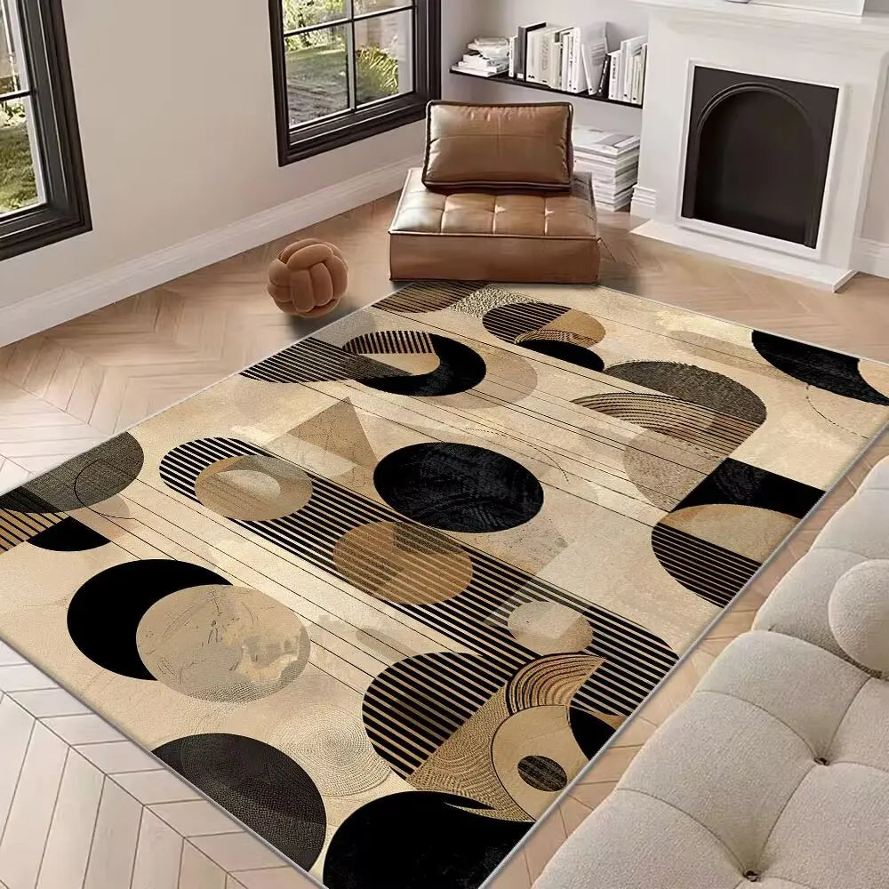 Tapis Géométrique Moderne Antidérapant et Stylé – Référence : 458612