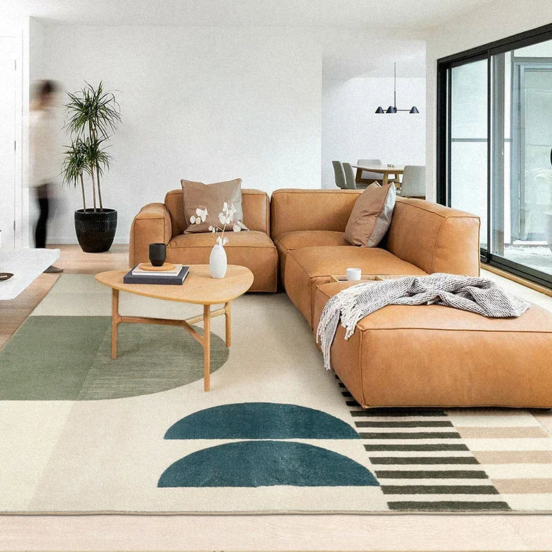 Tapis Géométrique Doux et Modernes en Polyester – Référence : 624511