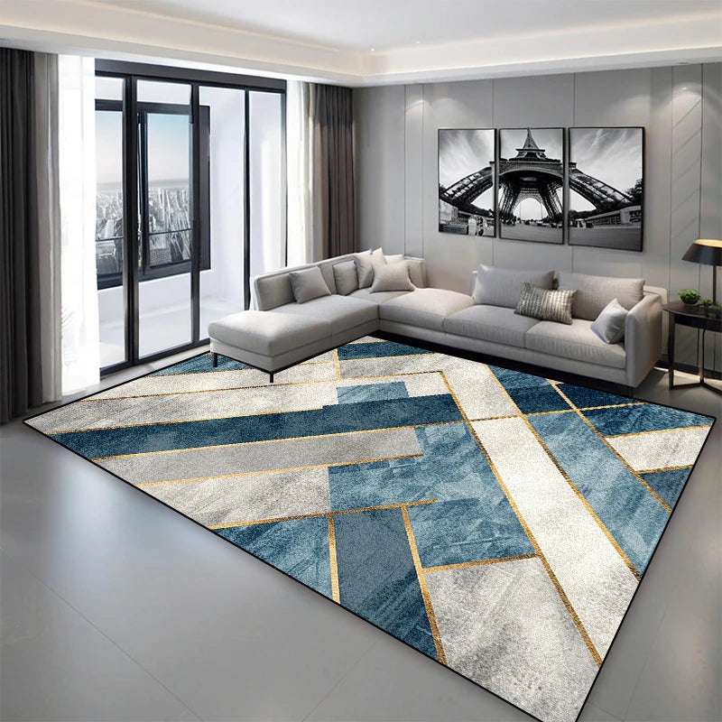 Tapis Géométrique Moderne et Antidérapant – Référence : 237845