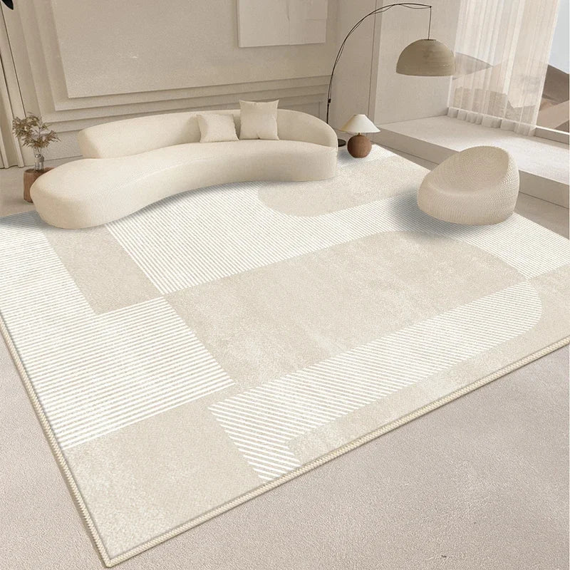 Tapis Géométrique Moderne et Abstrait pour Salon – Référence : 482316