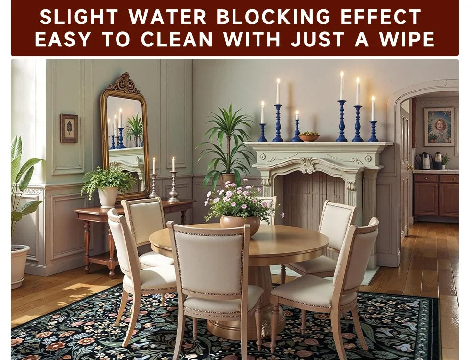 Tapis Floral Doux et Coloré pour Salon – Référence : 578294