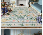 Tapis Floral Doux et Lavable en Machine – Référence : 738495