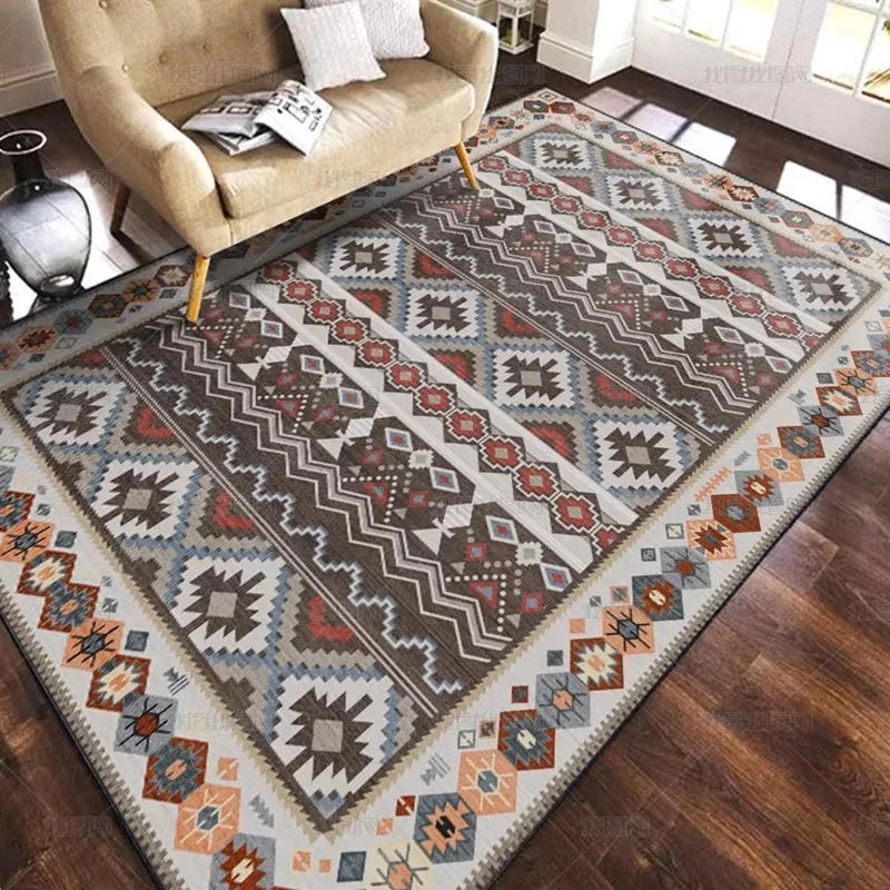 Tapis Bohème / Oriental en Velours Anti-Taches – Référence : 572843