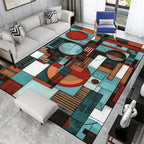 Tapis Géométrique Plush et Antidérapant – Référence : 482615