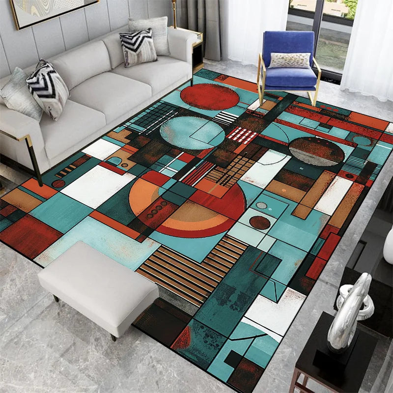 Tapis Géométrique Nordique Doux et Antidérapant – Référence : 583472
