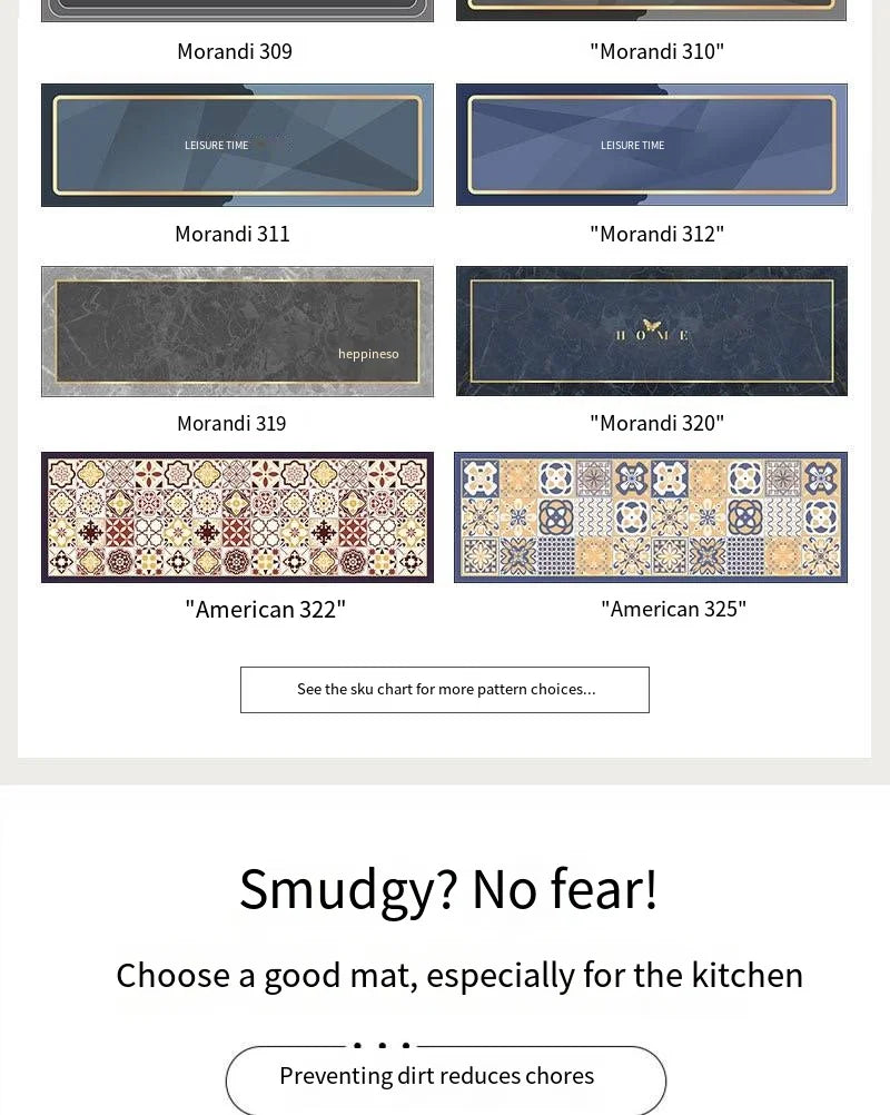 Tapis Cuisine – Référence: 872301 Rétro US Imperméable