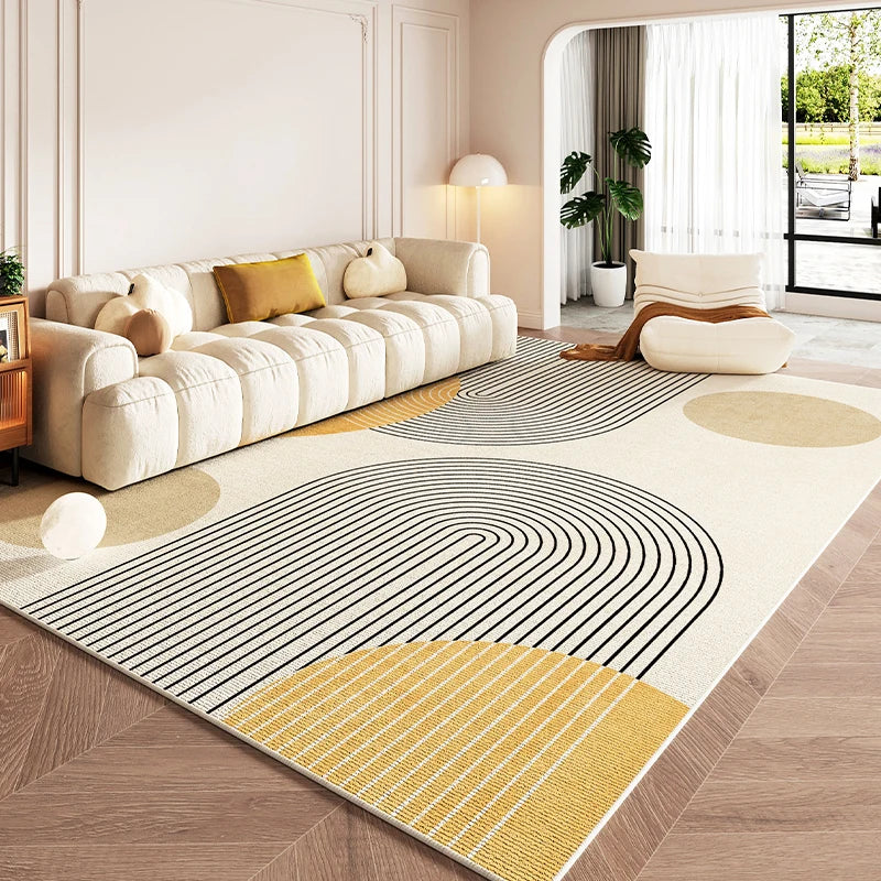 Tapis Géométrique Minimaliste et Lavable – Référence : 567489