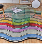 Tapis Géométrique Arc-en-Ciel Doux et Non-Glissant – Référence : 582341