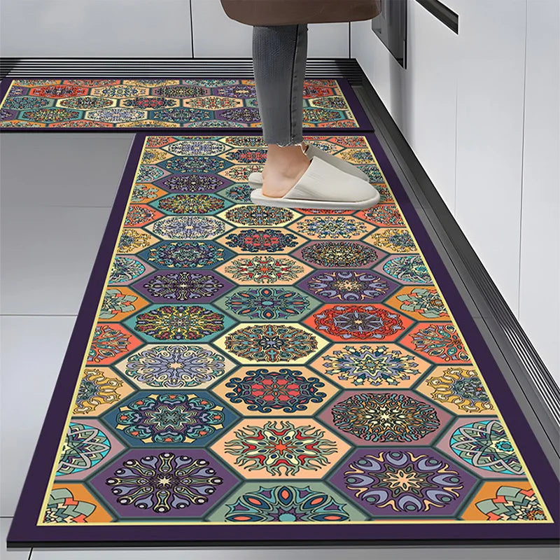 Tapis Cuisine Rétro Longue Bande - Référence: 104693