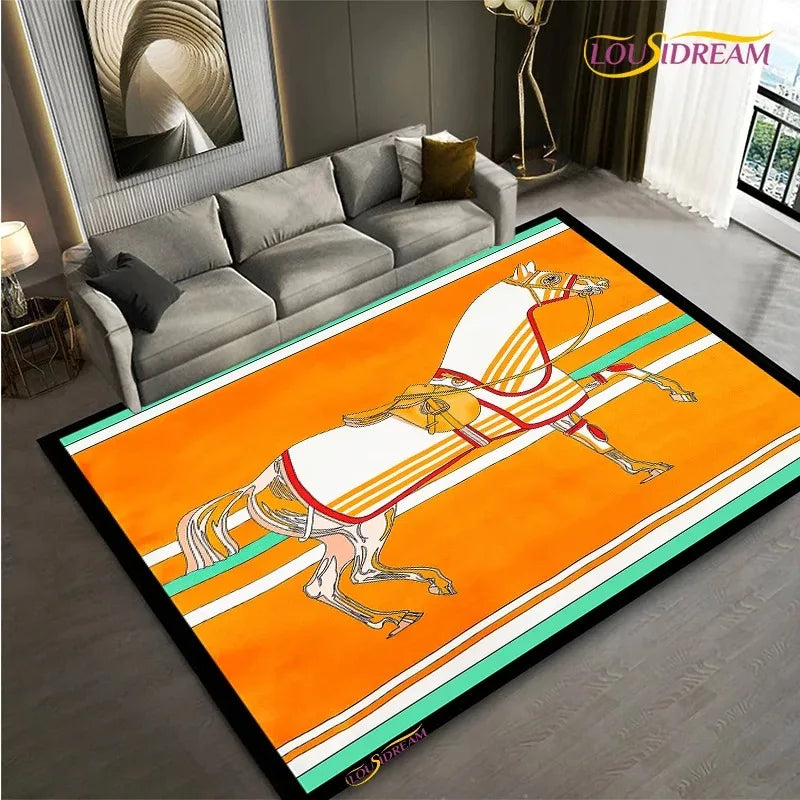 Tapis Horse / Hermes – Référence: 104693 Rectangulaire