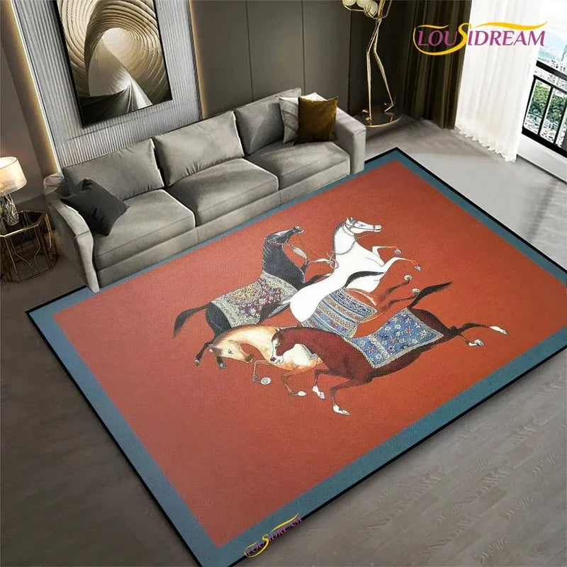 Tapis Horse / Hermes Élégant Cadre – Référence: 123456
