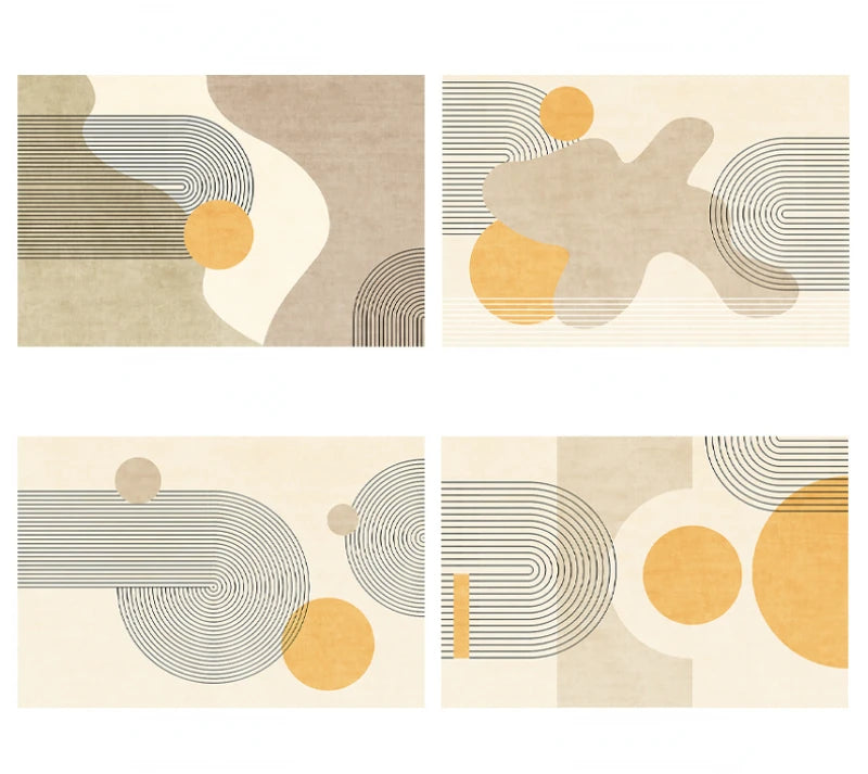 Tapis Géométrique Minimaliste et Élégant – Référence : 482156