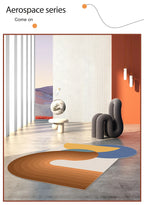 Tapis Géométrique Doux et Strié pour Salon – Référence : 462815