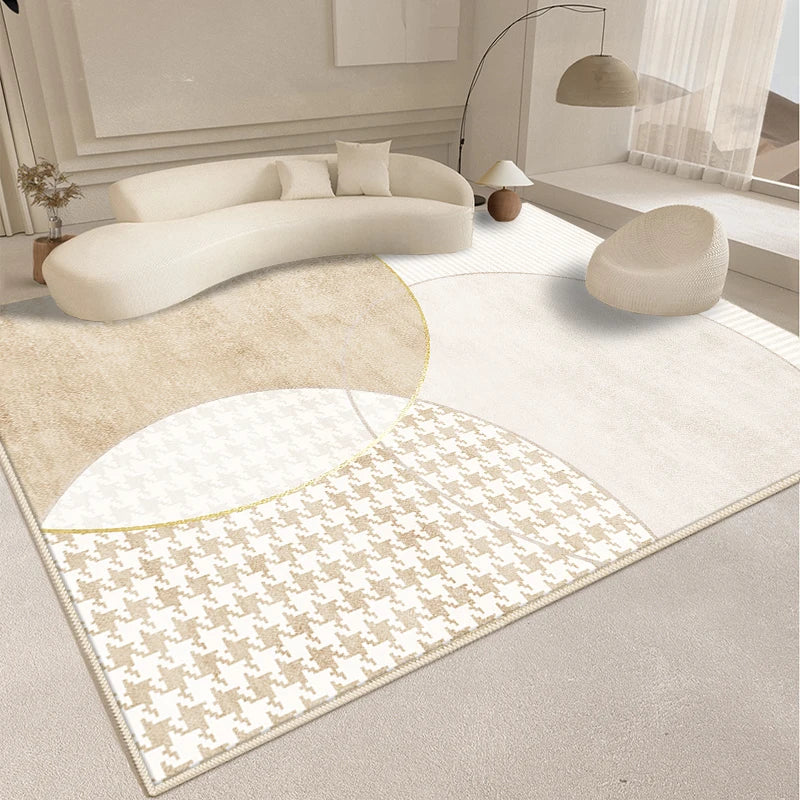 Tapis Géométrique Moderne en Polyester – Référence : 123456