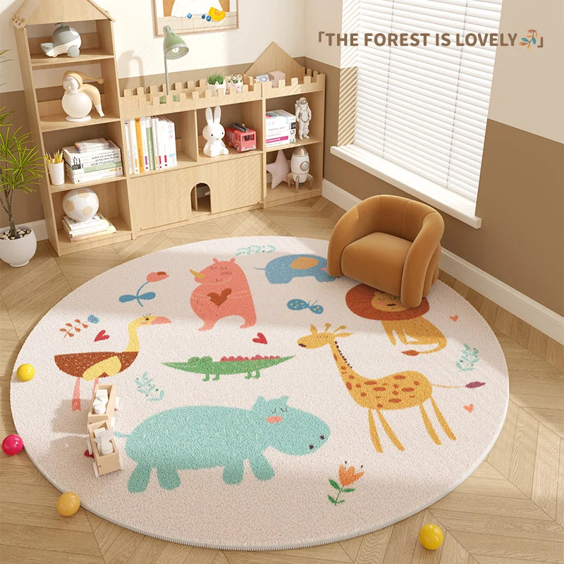 Tapis Rond Enfant Lavable Et Doux – Référence : 104693