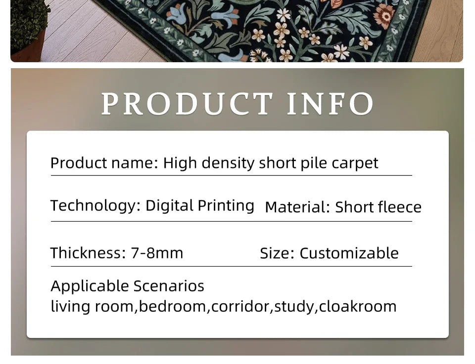 Tapis Floral Coloré et Doux – Référence : 532489