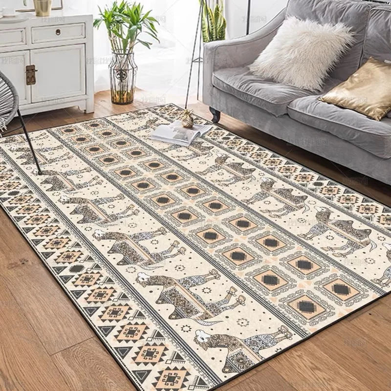 Tapis Bohème / Oriental Velours Antidérappant et Lavable – Référence : 582461