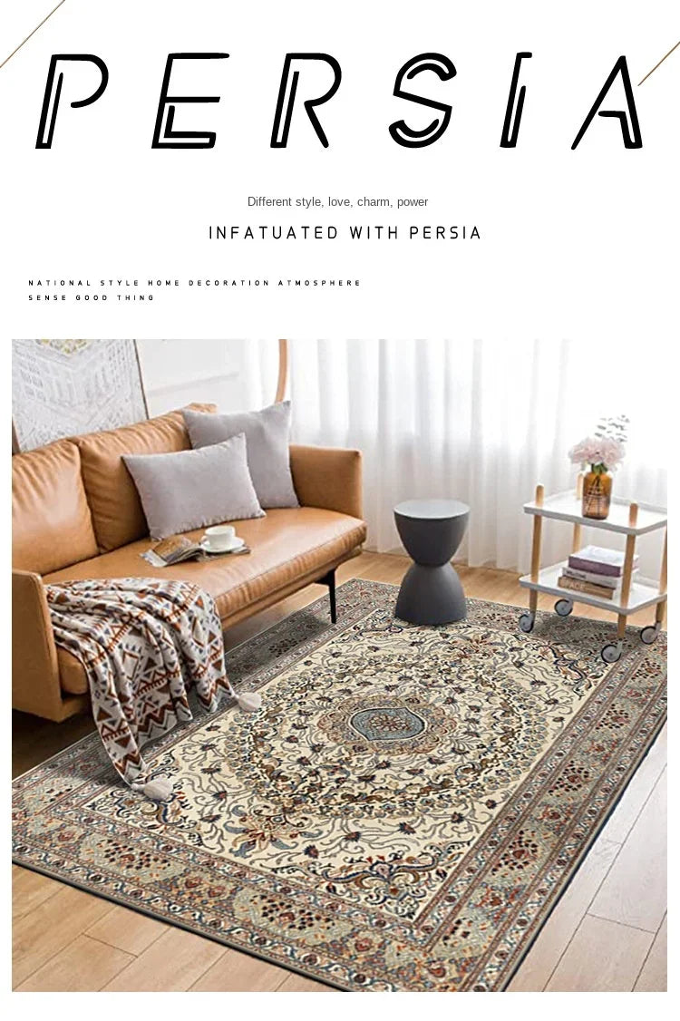 Tapis Bohème / Oriental Luxe en Polyester à Motifs Persans – Référence : 572381