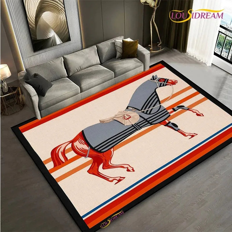 Tapis Horse / Hermes Élégant Cadre – Référence: 123456