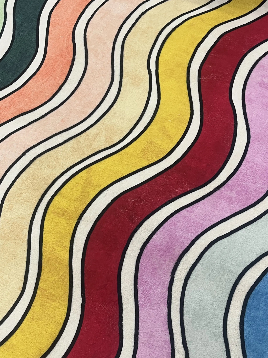 Tapis Géométrique Arc-en-Ciel Doux et Non-Glissant – Référence : 582341