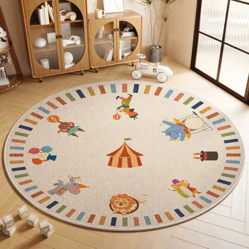 Tapis Rond Enfant Ludique Géométrique – Référence : 128945