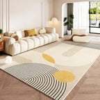 Tapis Géométrique Minimaliste et Lavable – Référence : 583216