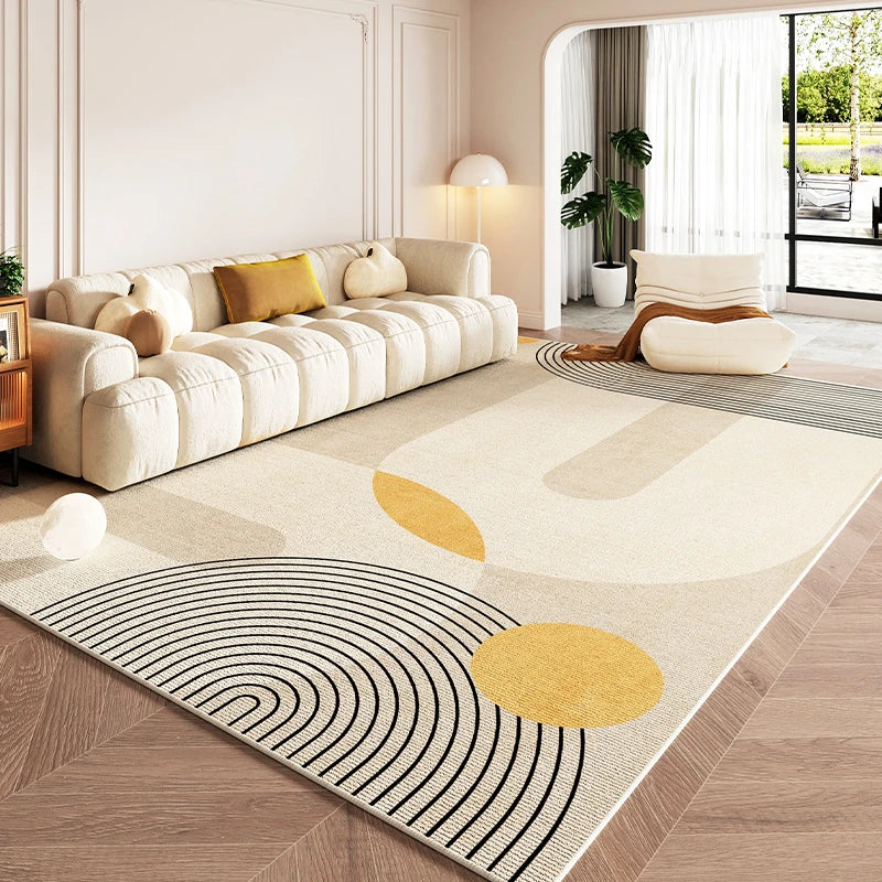 Tapis Géométrique Minimaliste et Lavable – Référence : 583216