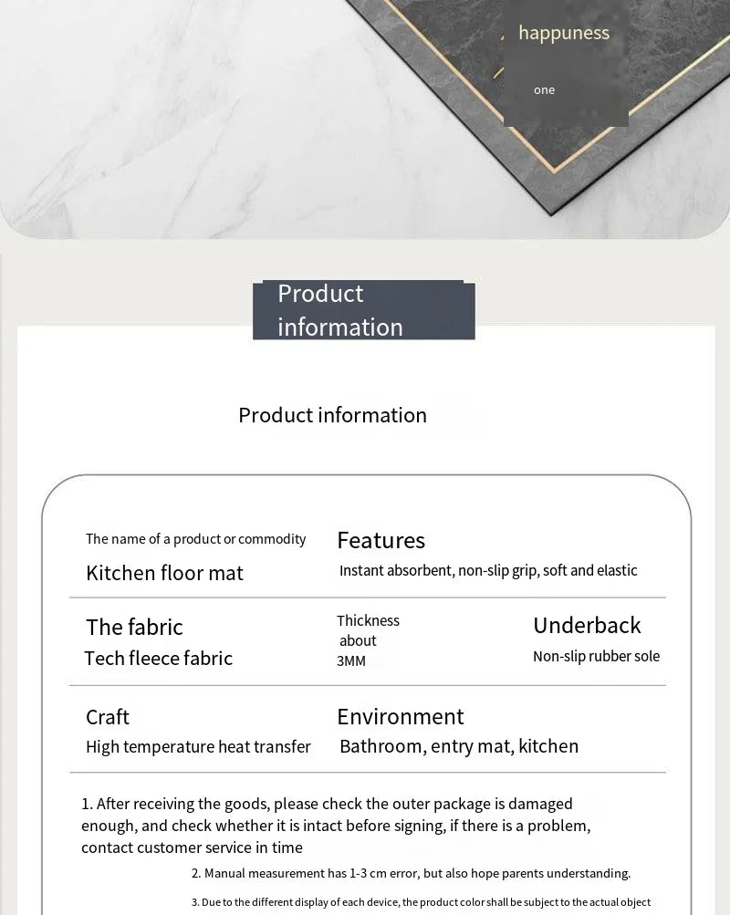 Tapis Cuisine – Référence: 872301 Rétro US Imperméable