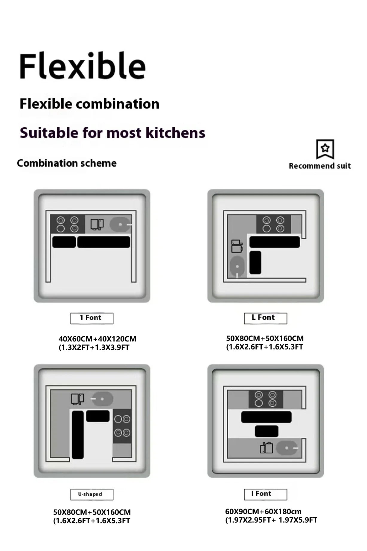 Tapis Cuisine–Référence:104693Antidérapant–Référence:281045