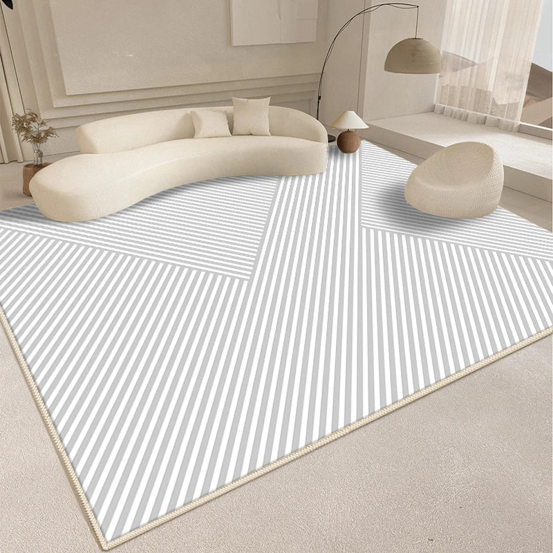 Tapis Géométrique Moderne et Abstrait pour Salon – Référence : 453218