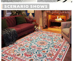 Tapis Floral Doux et Lavable en Machine – Référence : 738495