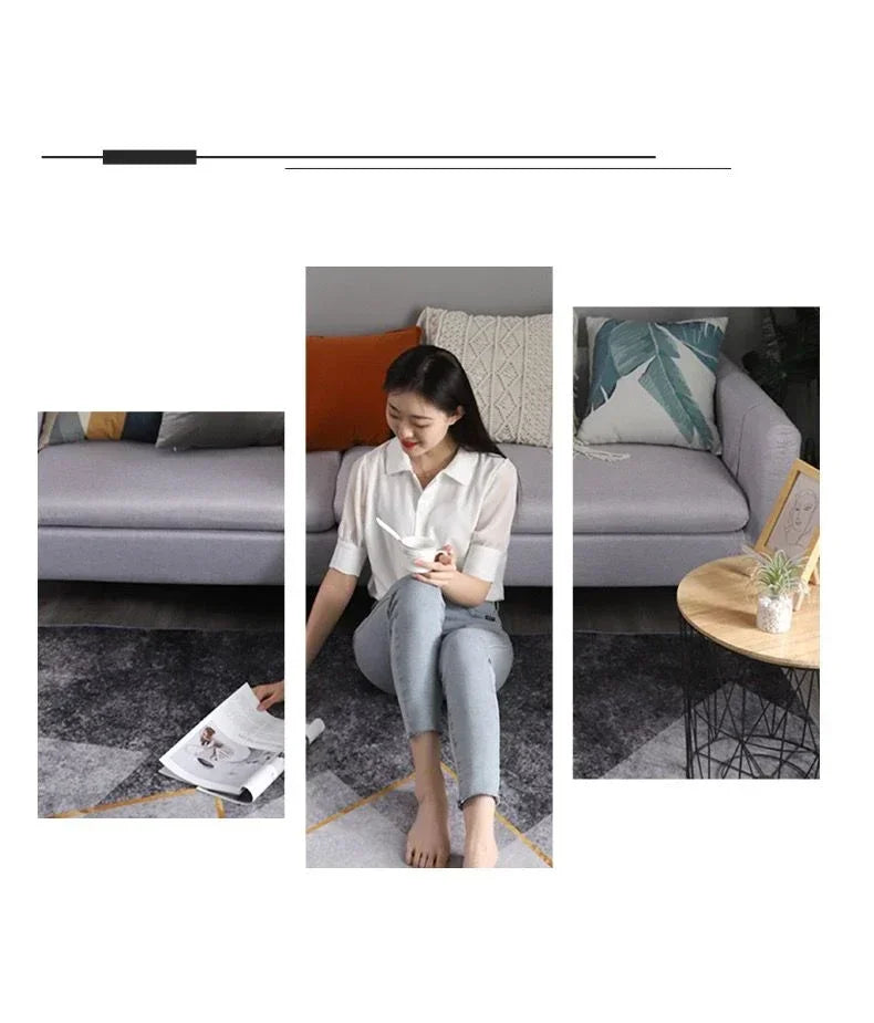 Tapis Géométrique Plush et Antidérapant – Référence : 482615