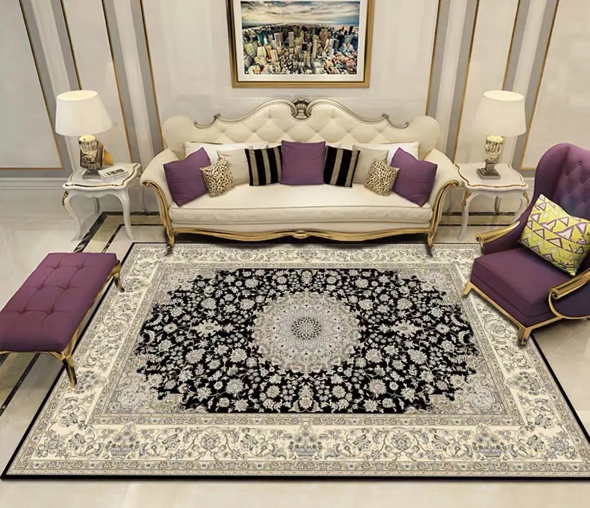 Tapis Bohème / Oriental Doux et résistant aux taches – Référence : 451729