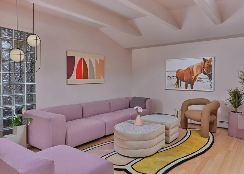 Tapis Géométrique Arc-en-Ciel Doux et Non-Glissant – Référence : 582341