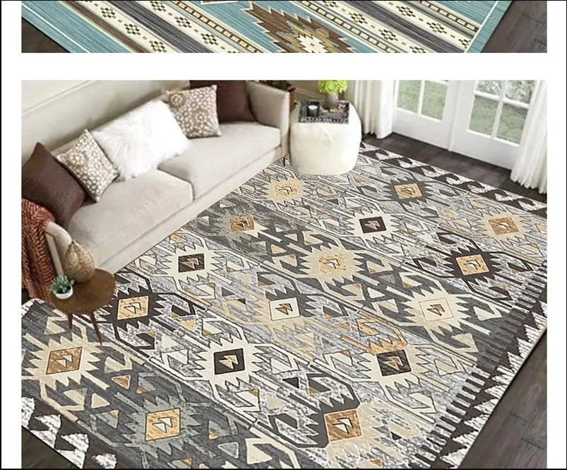 Tapis Bohème / Oriental Velours Cristal Antidérapant – Référence : 483216
