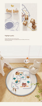 Tapis Rond Enfant Doux et Lavable – Référence : 104693