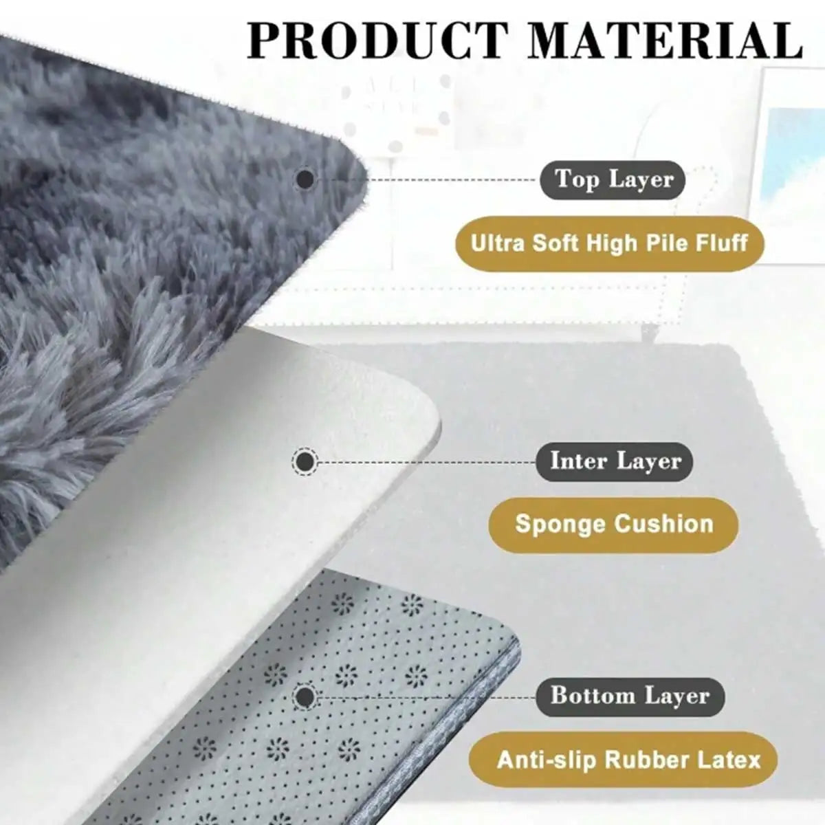 Tapis Confort / Cocooning Doux et Antidérapant – Référence : 452317