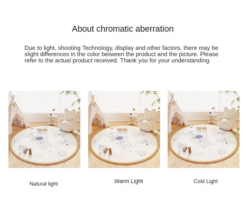 Tapis Rond Enfant Ludique Doux – Référence : 299763