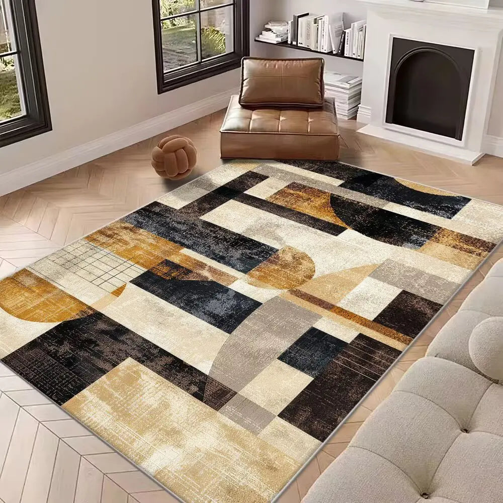 Tapis Géométrique Antidérapant et Moderne – Référence : 452871