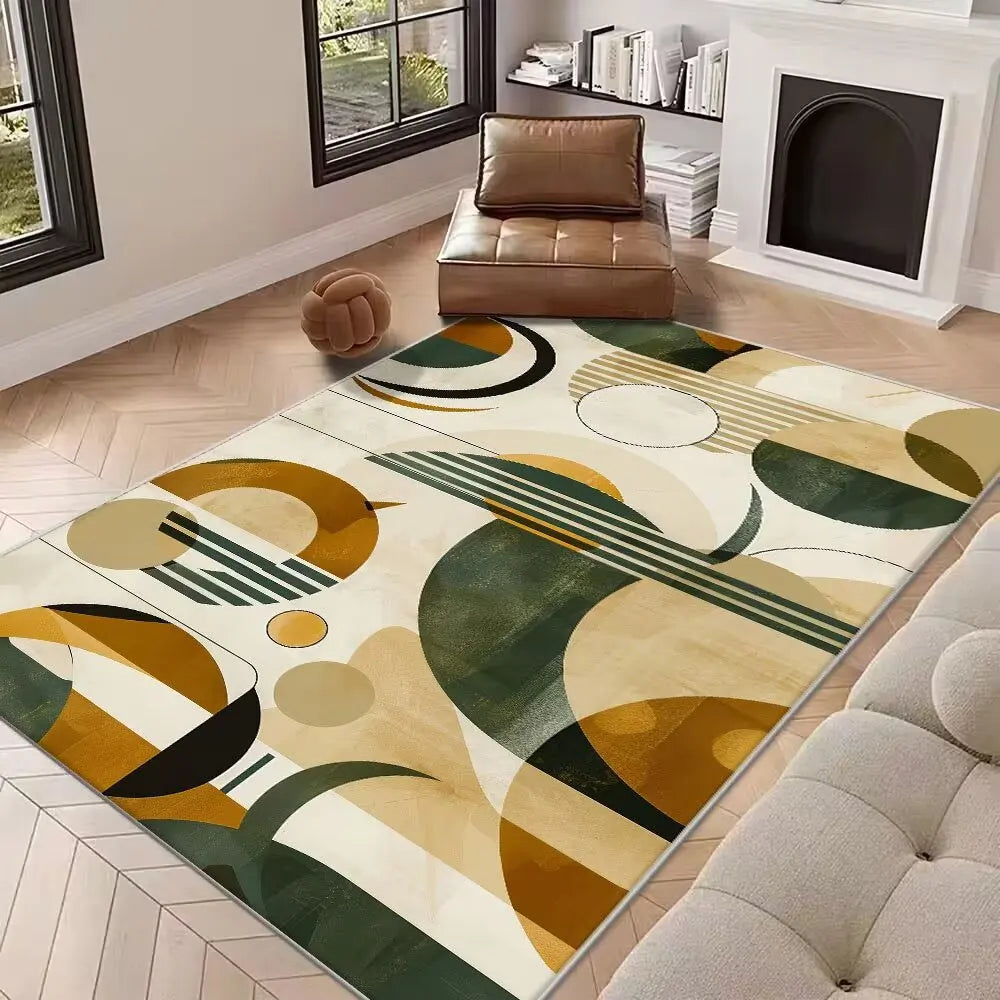 Tapis Géométrique Antidérapant et Moderne – Référence : 456789